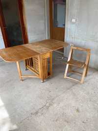 masa 4 scaune lemn