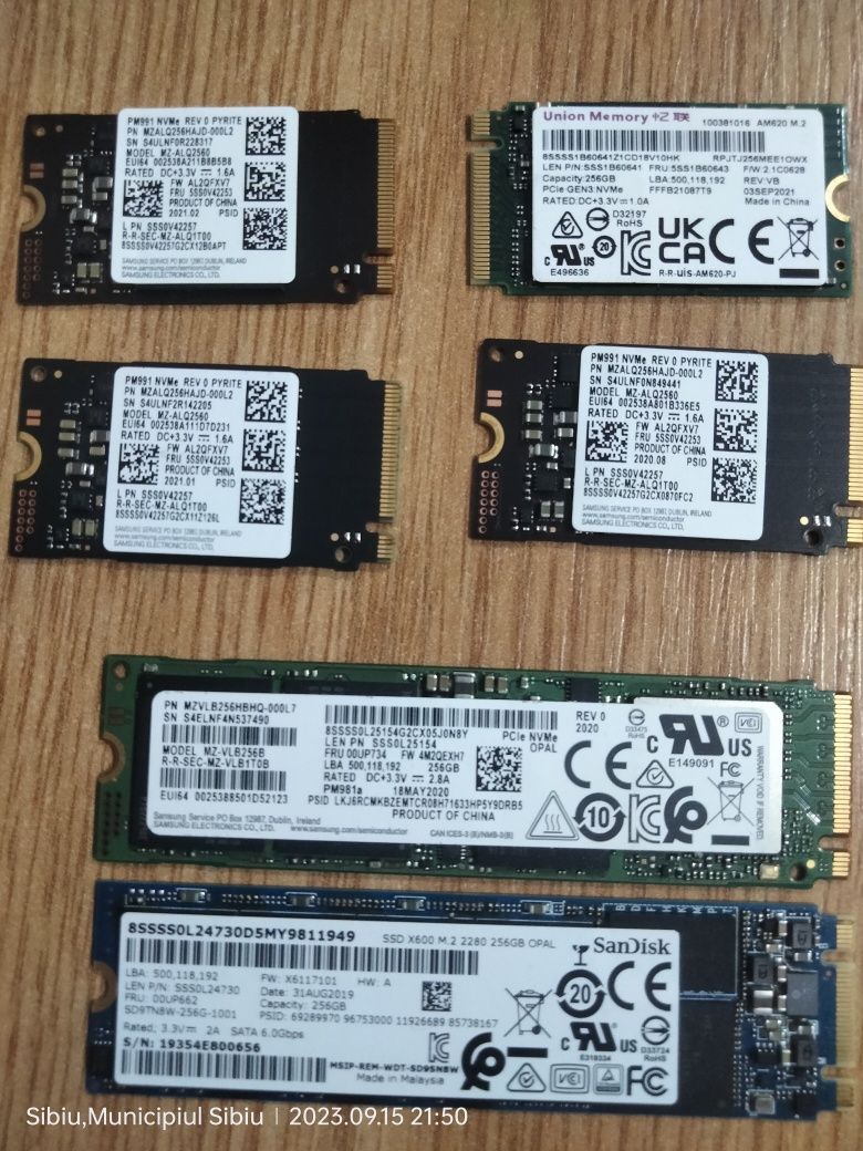 Ssd 256, 512, 1000 Gb noi 0 scris