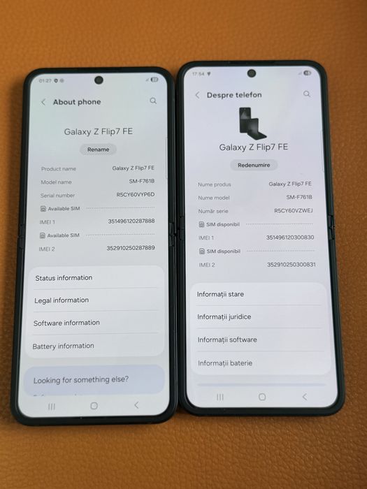 Samsung Galaxy Z Flip7 FE Preț 2100 lei fix buc
