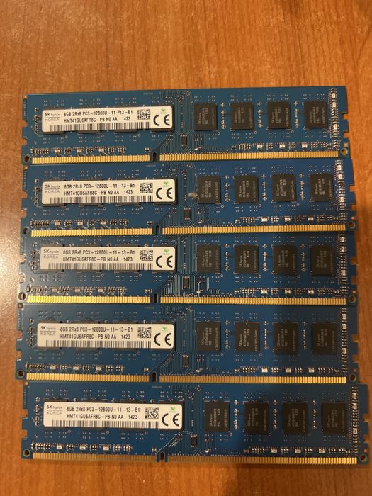 5 placute de 8 gb ram ddr3 1600
