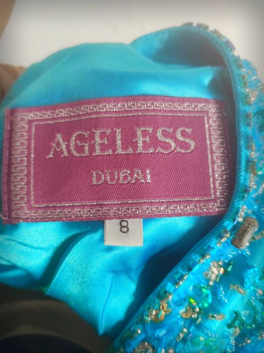 Superba rochie gala albastra eleganta S