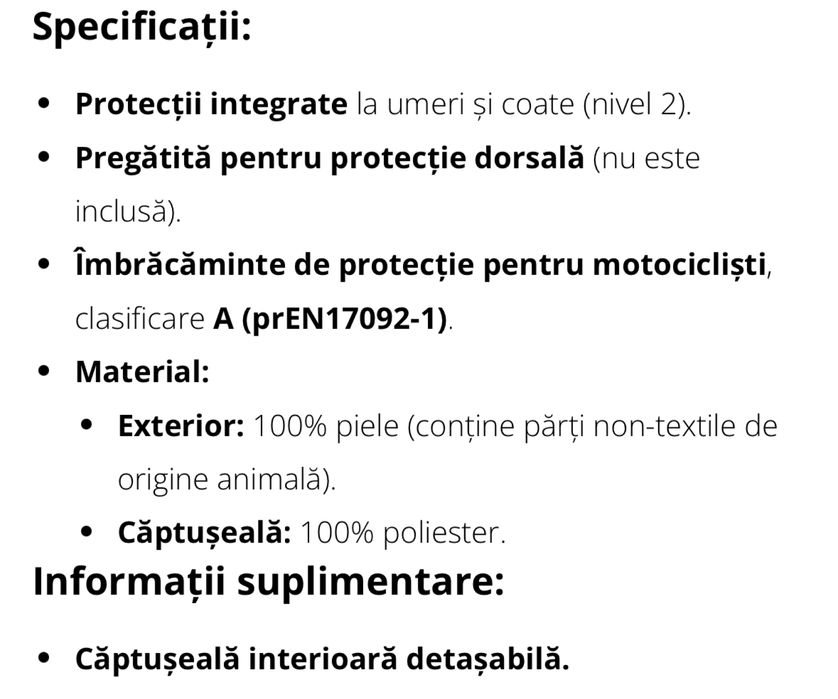 Geaca moto piele Bogotto Black-x
