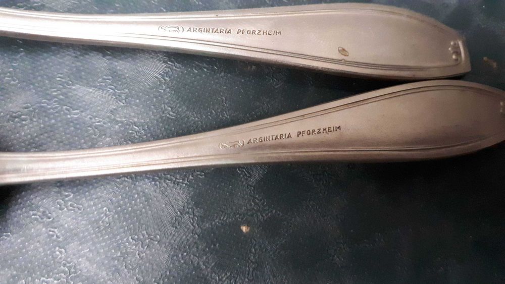 Set linguri de argint aurit (12buc), vintage, Argintaria Pforzheim