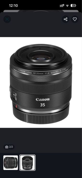 Объектив Canon RF 35mm f/1.8 Macro IS STM