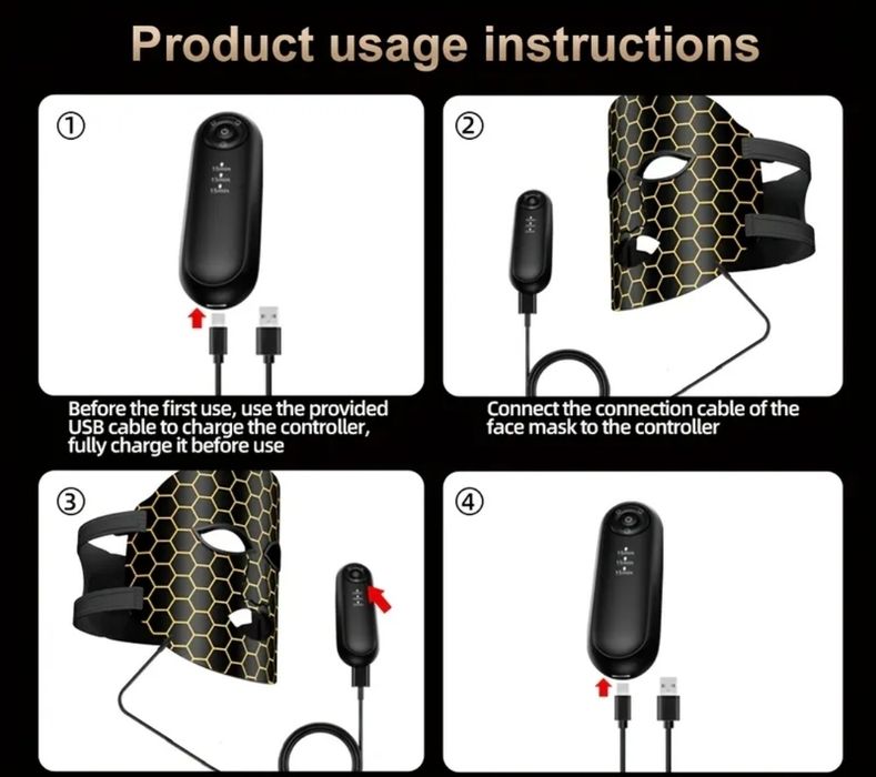 Лед маска за лицес  инфрачервена светлина