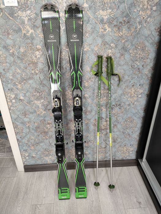 Продам горные лыжи,ботинки палки ,полный комплект