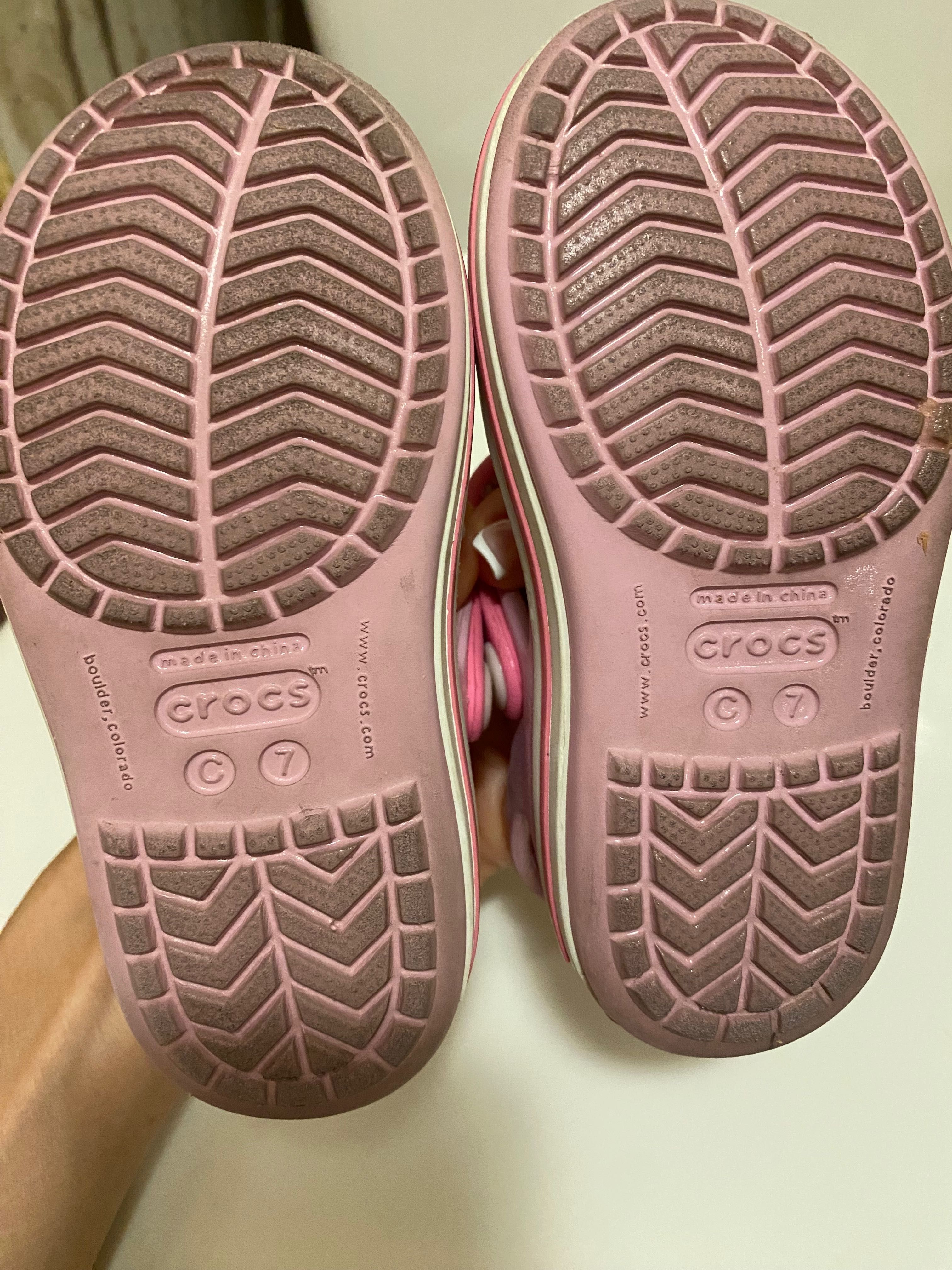 Розови сандали Crocs, номер C7 (23-24).