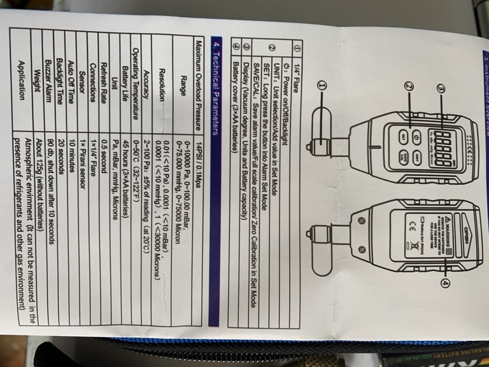 Vacuumetru electronic manometru digital value vmv-1 nou