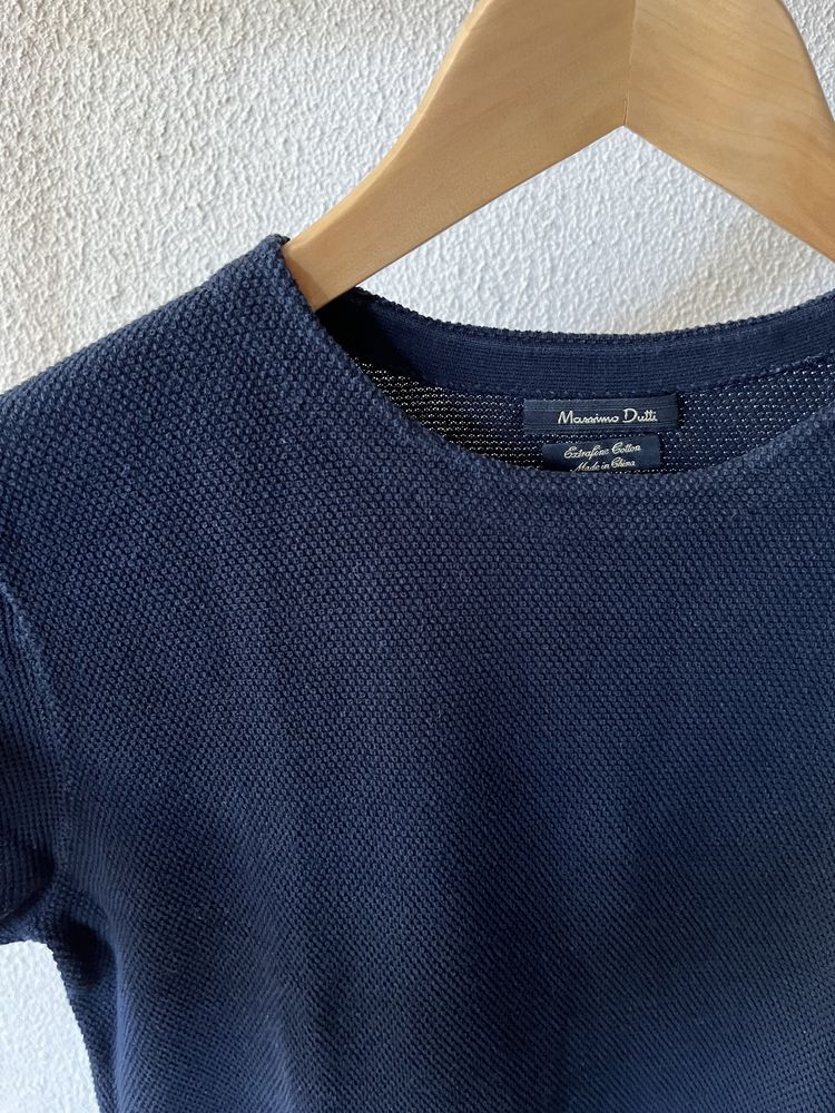 Tricou Tip Pulover Massimo Dutti din Bumbac Extrafin