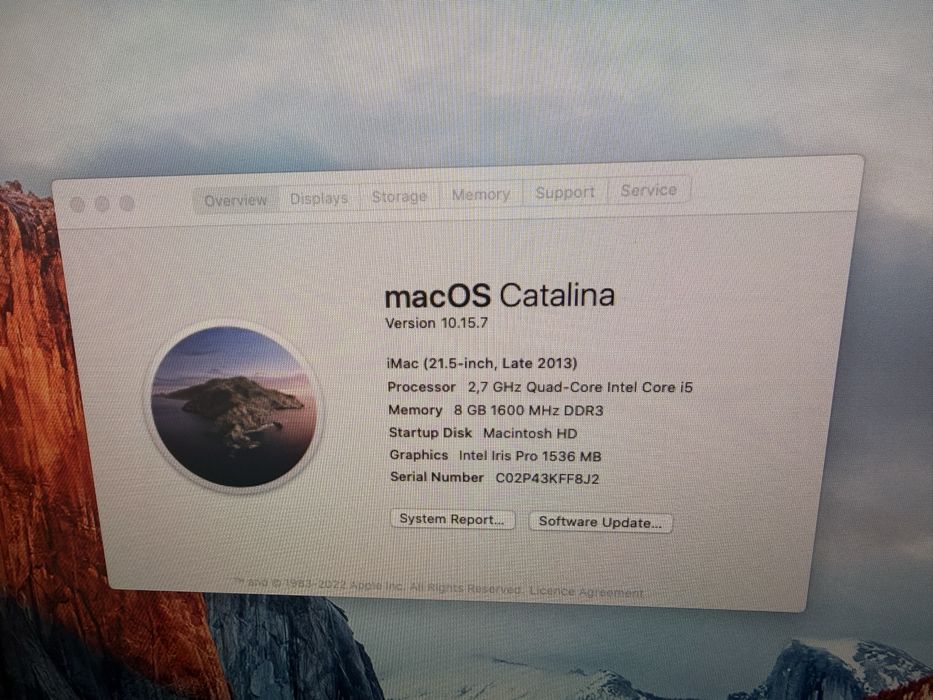 iMac 21,5 -inch , Late 2013