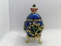 Ou Faberge Metal Royal Crown Blue