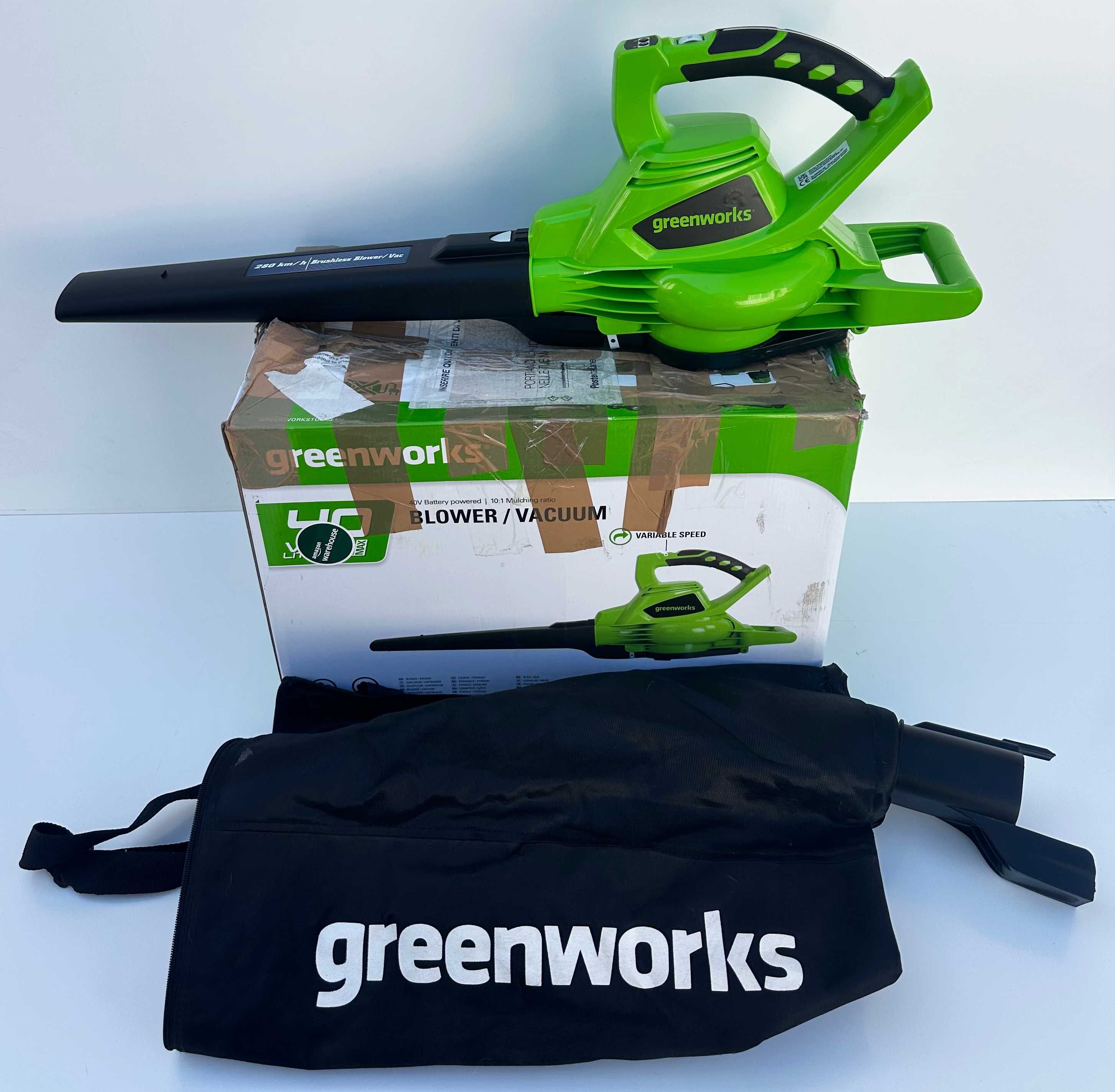 Greenworks 24277 - Мощна безчеткова духалка 40V 280km/h