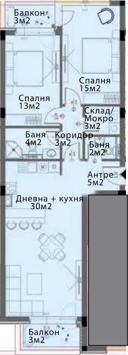 Продава се Тристаен апартамент в София, Модерно предградие - 114 кв.м за 1201 €/кв.м - Снимка #1