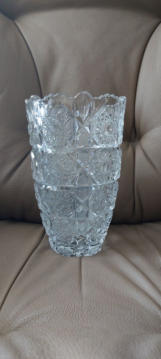 Комплект 3 вазы хрустальные