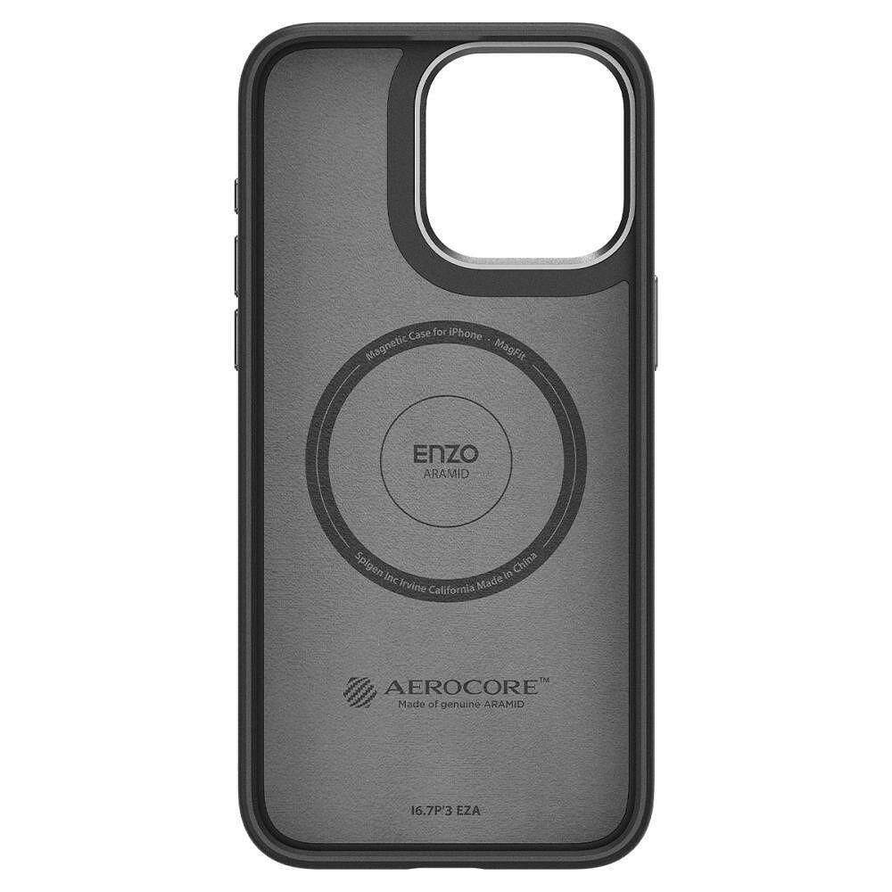 Калъф spigen enzo aramid mag magsafe за iphone 15 pro max matte black