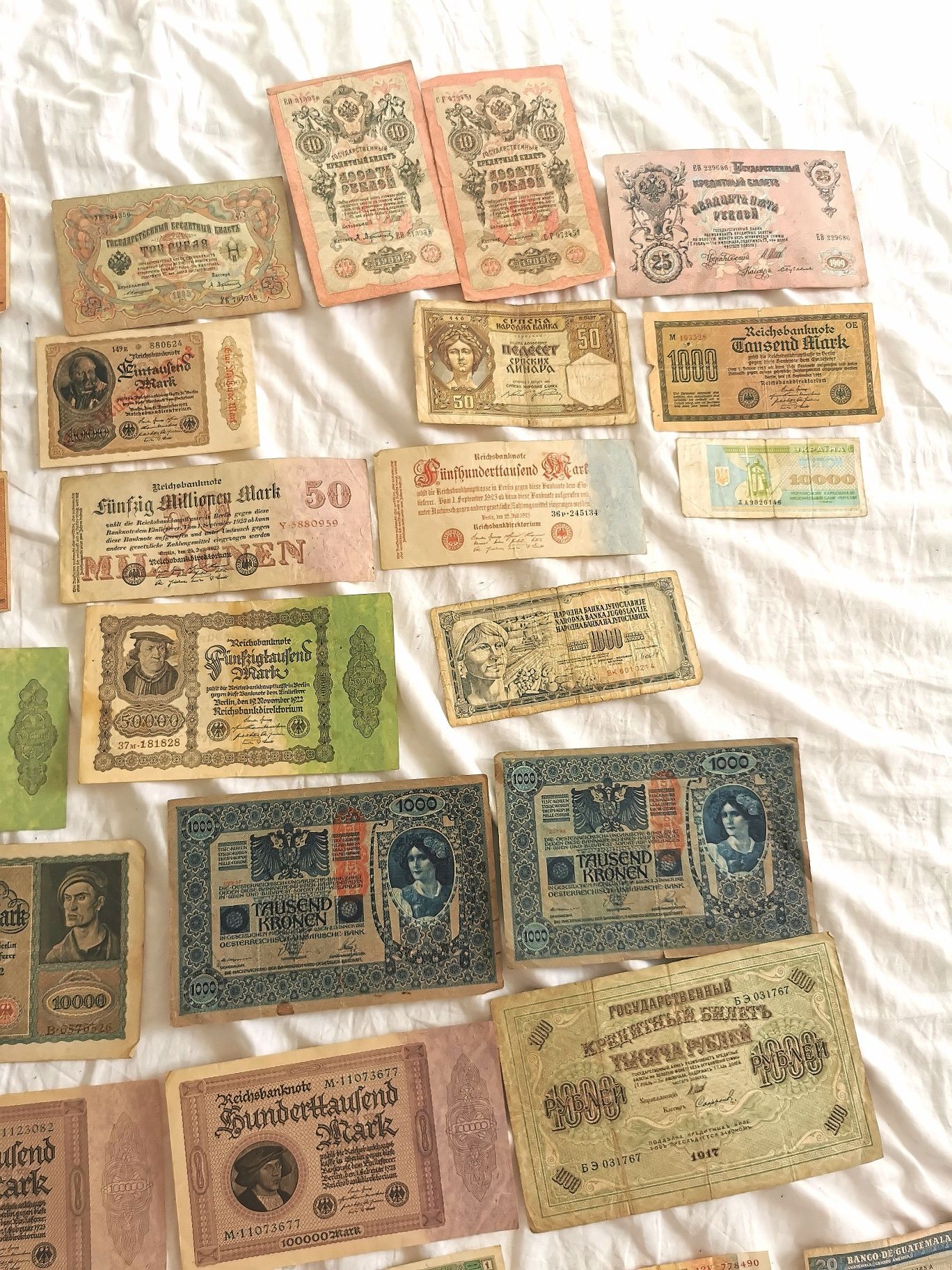 Colectie bancnote vechi străine incepând cu 1898