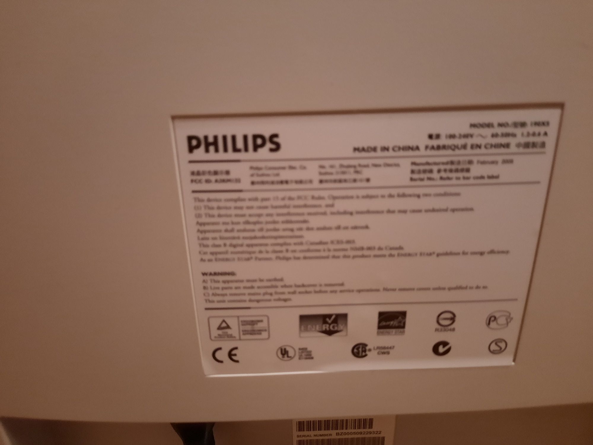 Monitor Philips 190X5