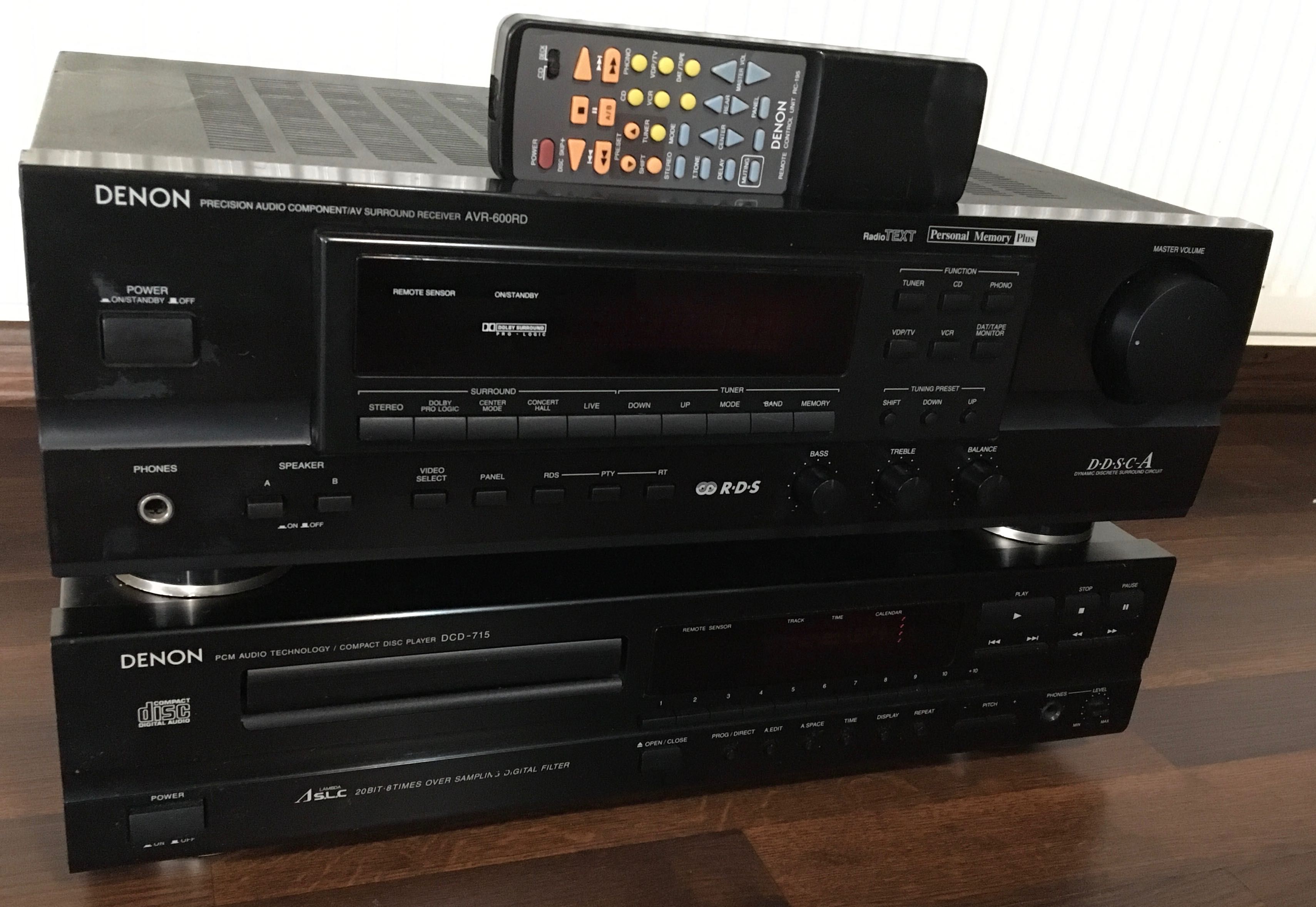 Muzica Linie Denon Amplituner si Cd player cu telecomanda originala