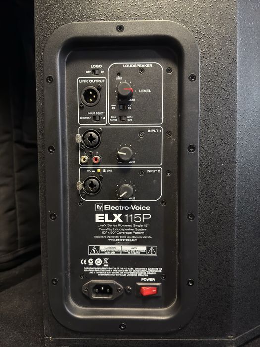 Boxe Profesionale EV ELX 115P, Active,  134 db, Huse Incluse