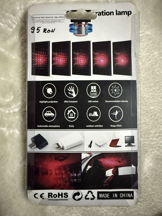Proiector Laser LED Plafon Stelar Auto USB Nou