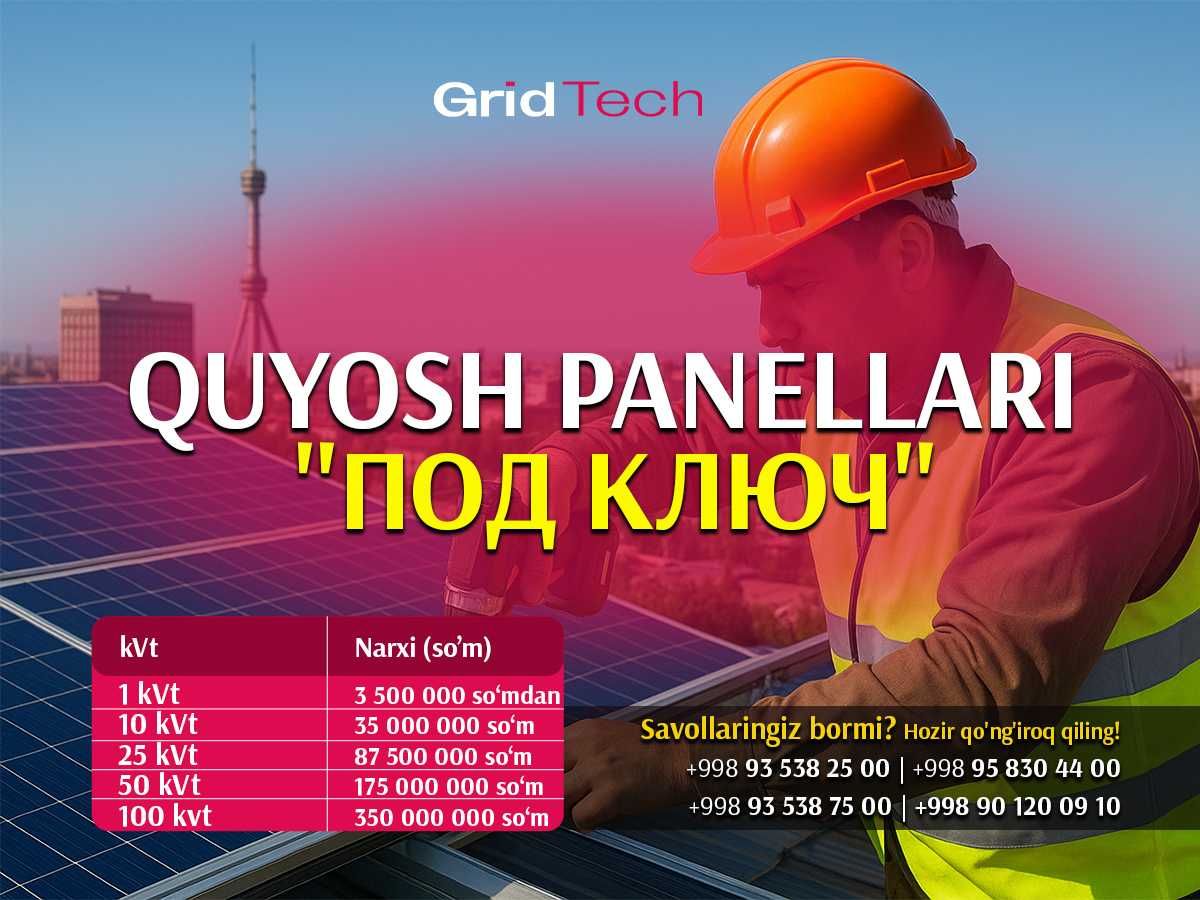 Uy va biznes uchun quyosh elektrostansiyasi