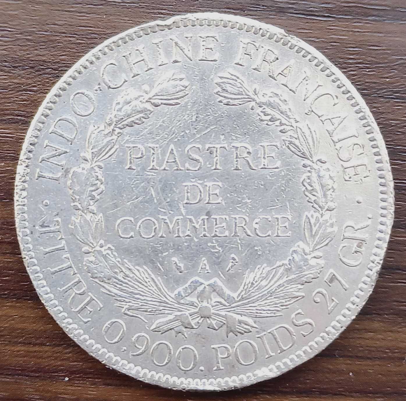 Moneda Argint - Indochina Franceza 1 Piastre 1909