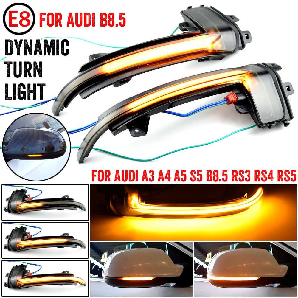 Динамични LED мигачи за огледала Audi – B8/B8.5, A3 A4 A5 Q3 A6 A8