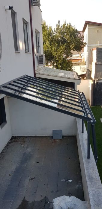 Pergole terase sere sticla aluminiu fier