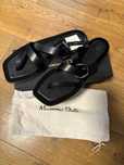 Papuci negri din piele Massimo Dutti dama, marimea 41