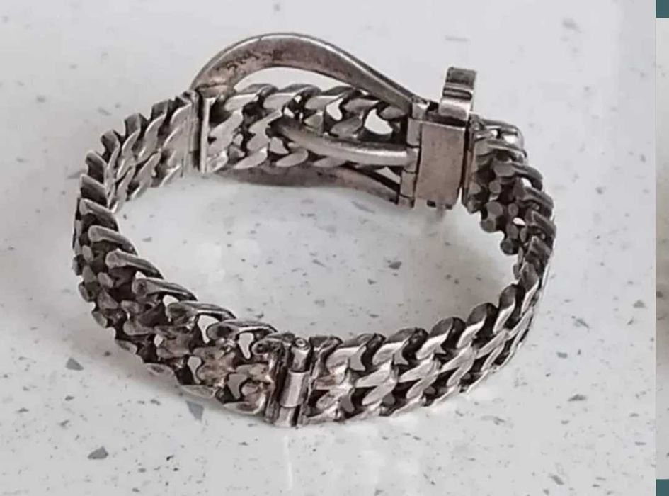 Bratara tip curea  Argint masiv