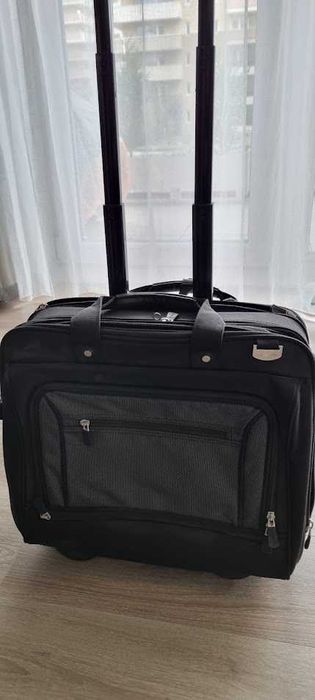 Troler/Geanta laptop Business 41cm Dicota, 14 - 15.6", Cu roti, Negru