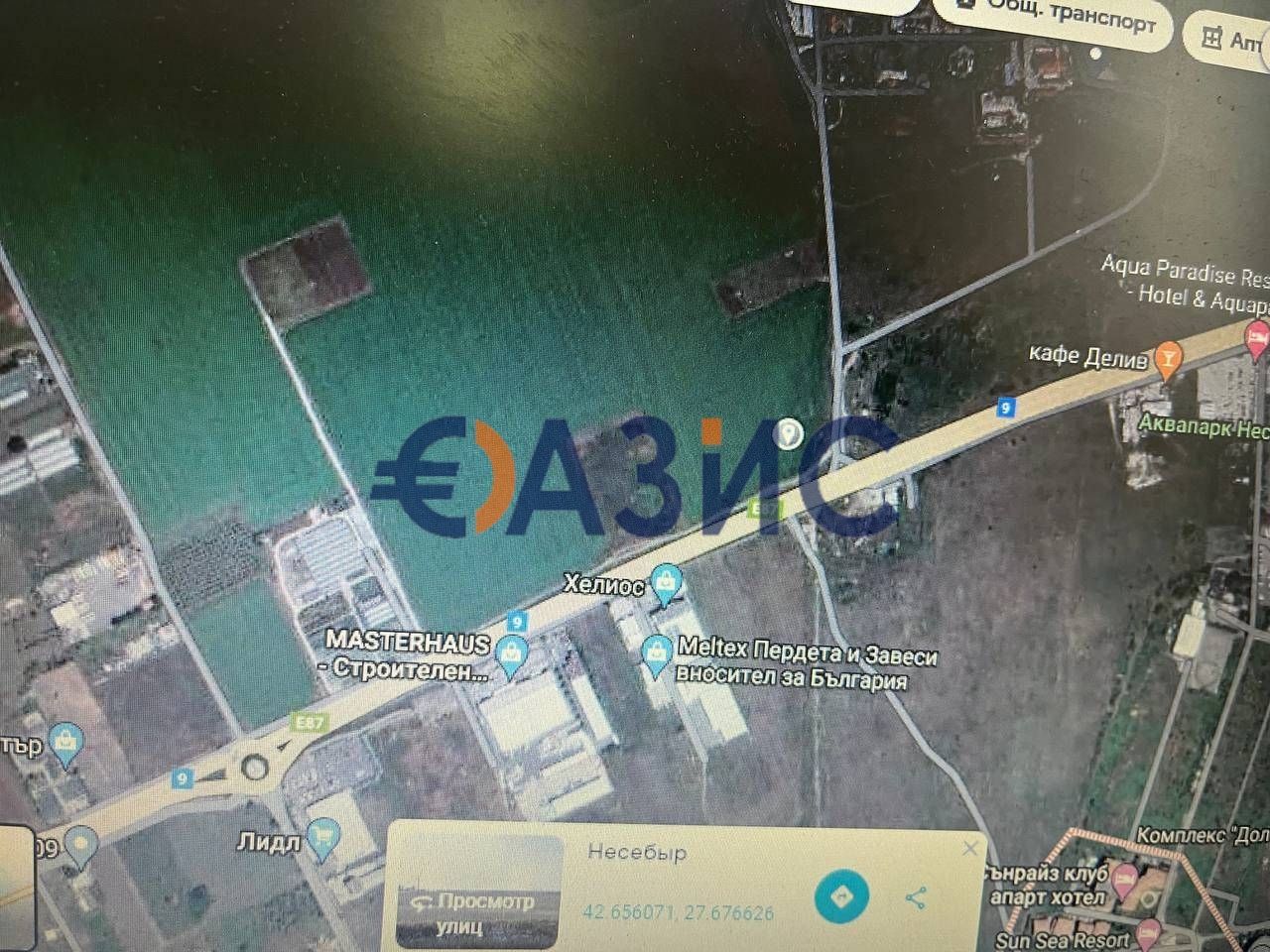 Парцел в УПИ,3499 кв. м., на главния път между Несебър и Равда,