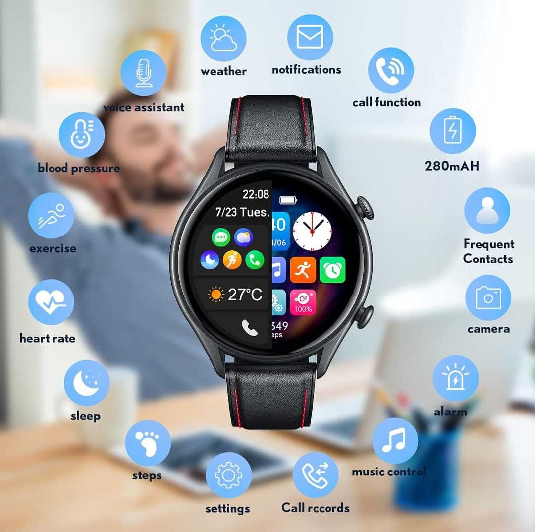 Ceas / Smart Watch cu Touchscreen si functie apelare