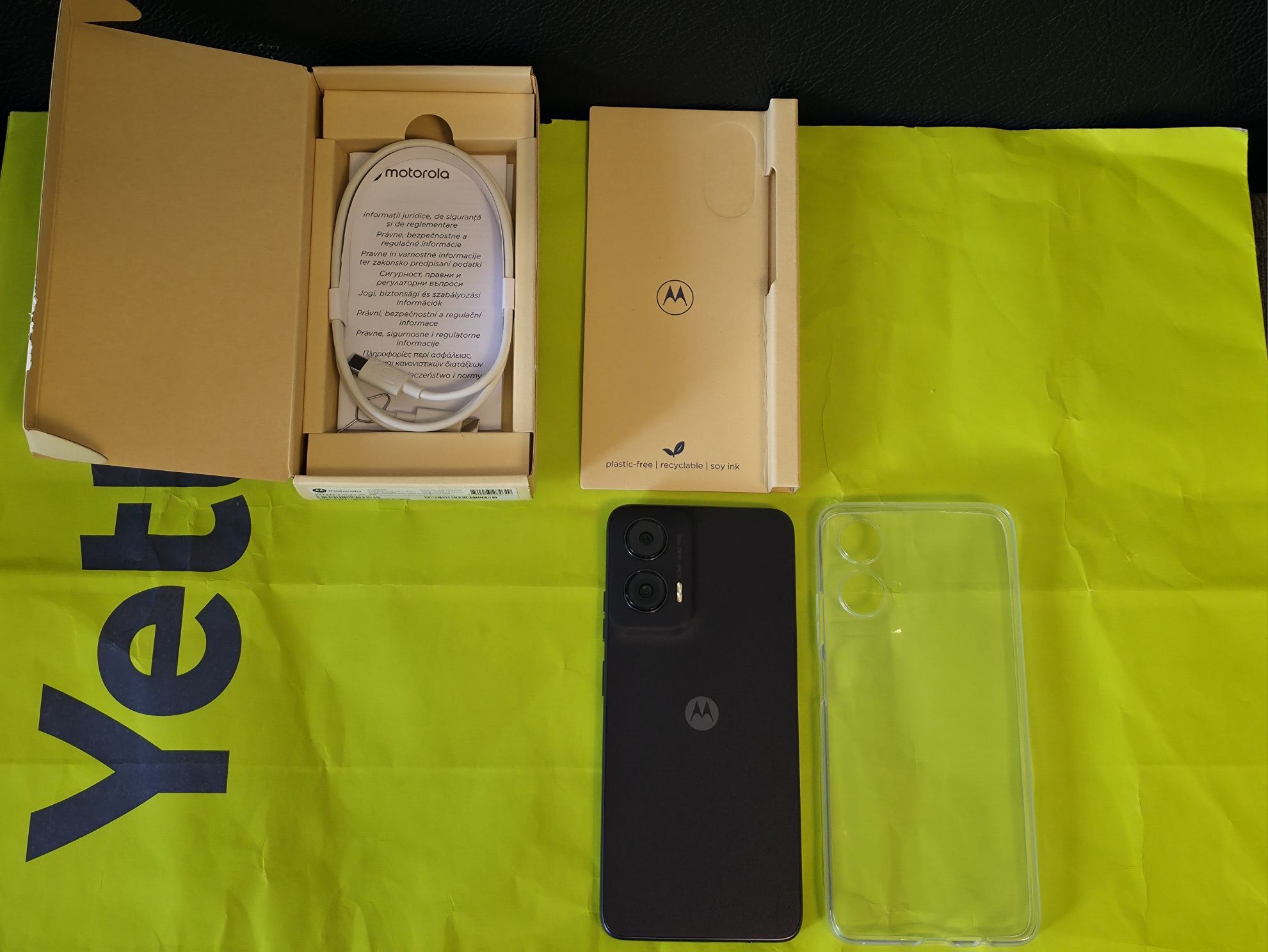 ***KATO НОВ 256GB Motorola G35 5G Гаранция Yettel 3г. 2028 BLACK Черен