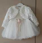 Set rochie alba si bolero, marimea 80