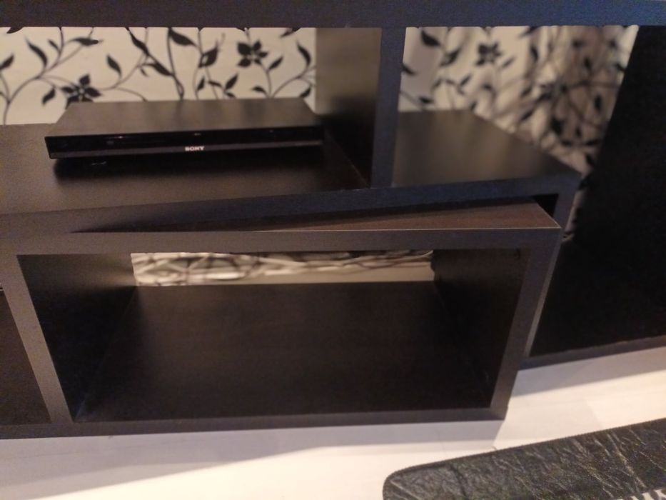 Масивен ТВ шкаф цвят венге