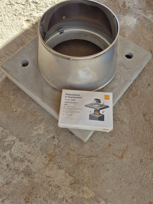 Con evacuare + placa acoperire + kit fixare placa Schiedel UNI D 200