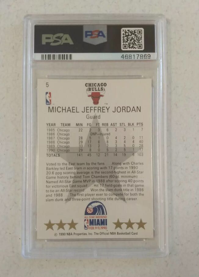 1990 Hoops All-Star Michael Jordan #5 PSA 7