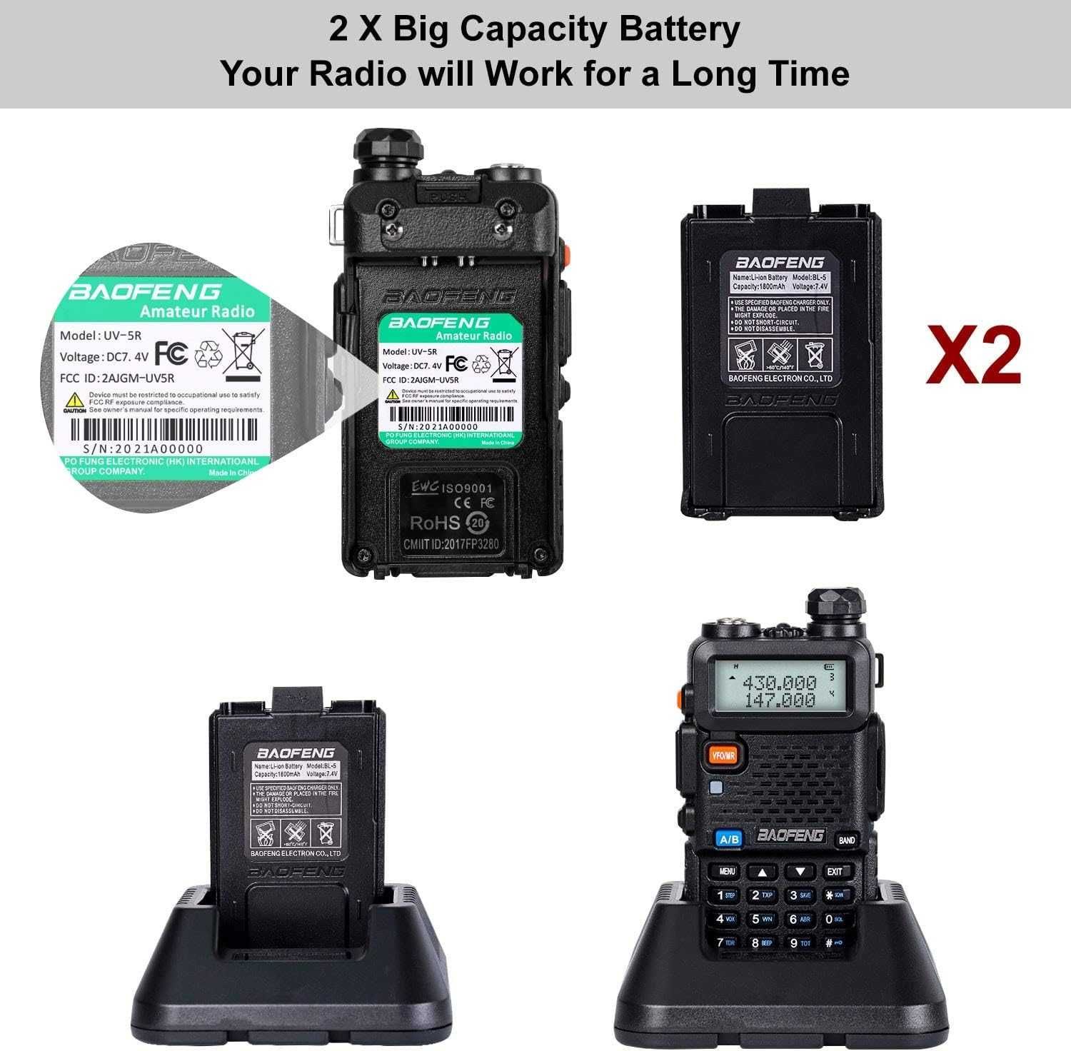 BAOFENG UV-5RE Двубандова Радиостанция