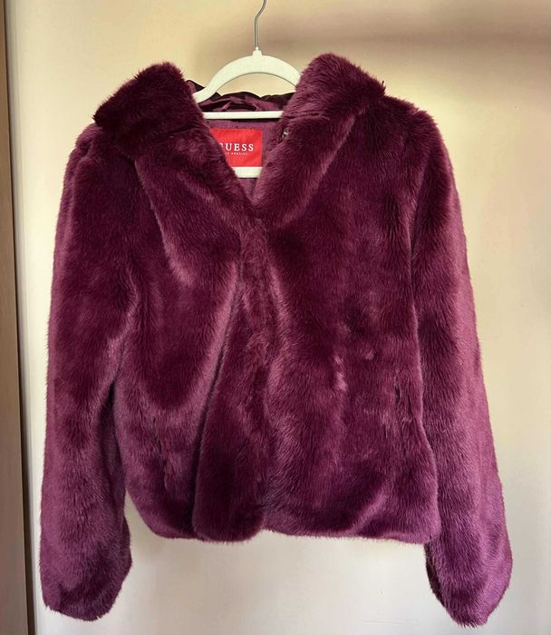 Палто Guess еко косъм