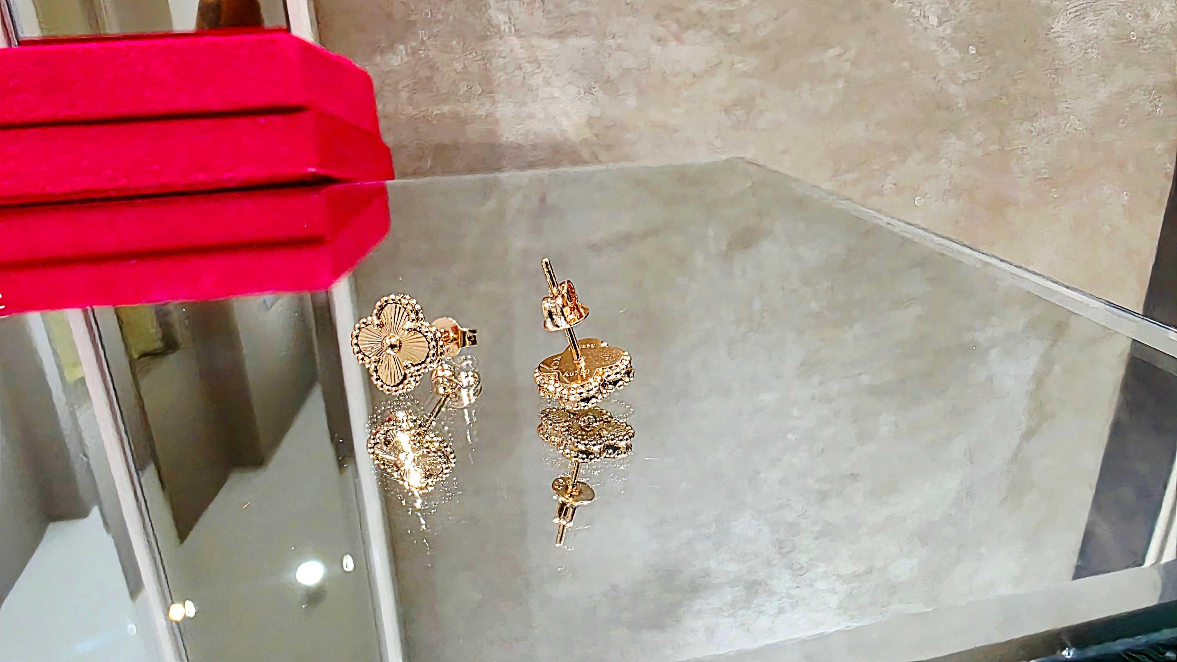 Van Cleef & Arpels VCA Rose Gold Sweet Vintage Alhambra Дамски Обеци