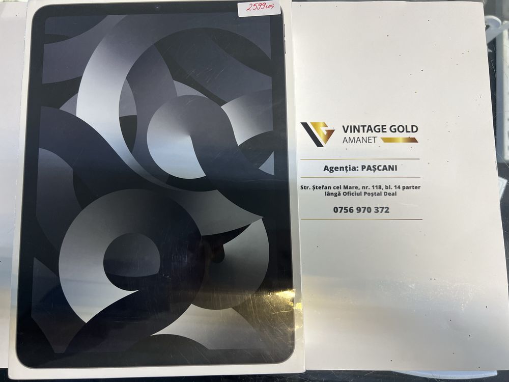 iPad Air Generatia 5 Wi-fi + Cellular, Sigilata Vintage Gold Pascani