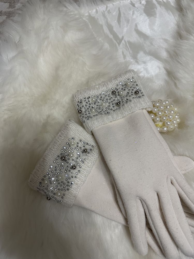 Свадебная шубка + перчатки