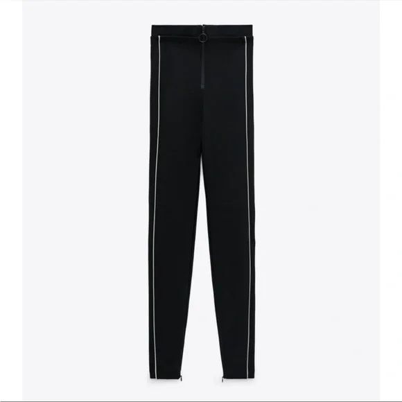 ZARA-еластичен панталон с кант