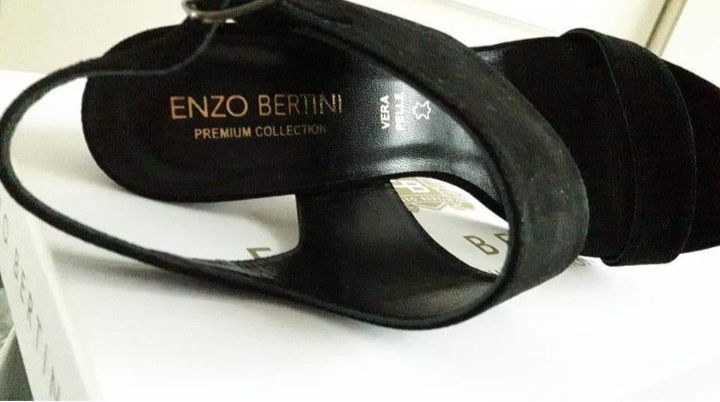 Sandale noi Enzo Bertini piele naturala, 38
