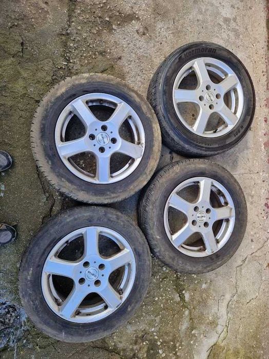 4 Jante aliaj ENZO 15” – (185/65 R15) (anvelope defecte)+toba sport