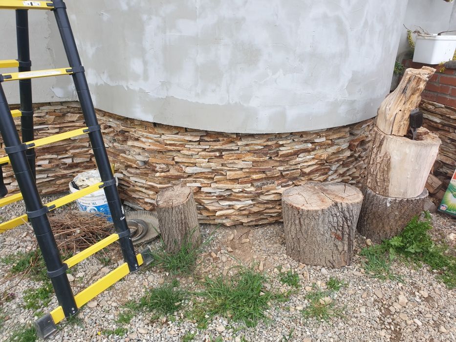 Fasii piatra naturala placat exterior interior casa gradina