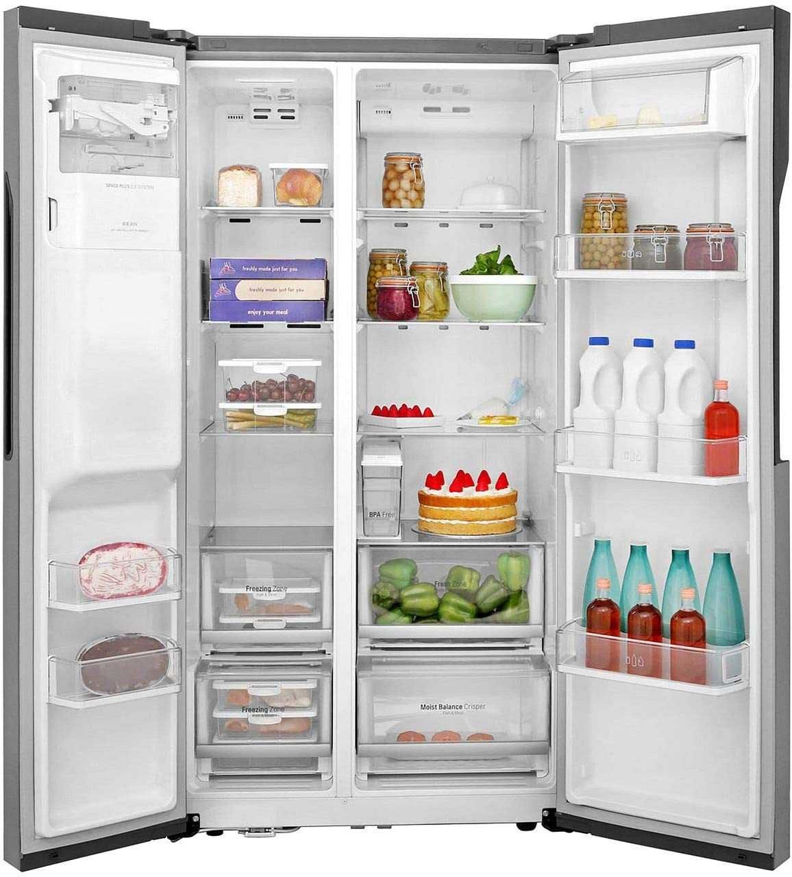 Американски хладилник с фризер LG GSL561PZUZ