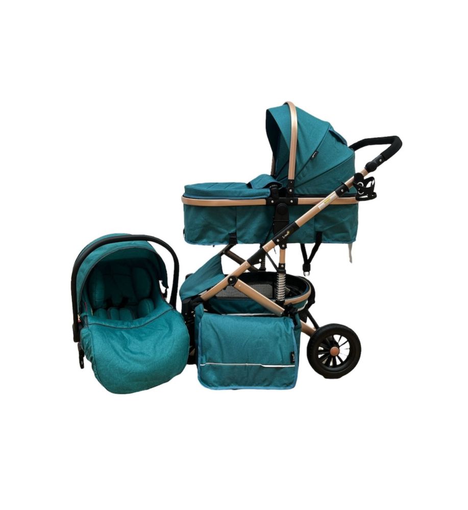 Carucior 3 in 1 Turcoaz