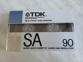 Casetă audio TDK SA, sigilată în folie, model din 1988